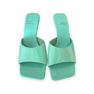 Jeffrey Campbell “Mr Big Slide” Mint Green Sandals